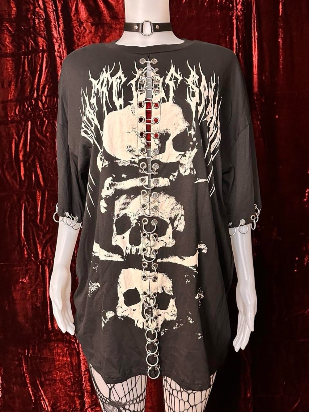 Dolls Kill ‘Widow’ Dual Psyche Oversized Tee - Picture 3 of 8